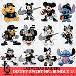 Las Vegas Raiders Disney NFL Bundle 12 Svg Eps Dxf Png File, Digital Download, Instant Download