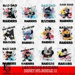 Las Vegas Raiders Disney Rad Dad NFL Bundle 12 SVG DXF EPS PNG FILE, Father day File Cut,Digital Download,Instant Download,Disney Svg Files