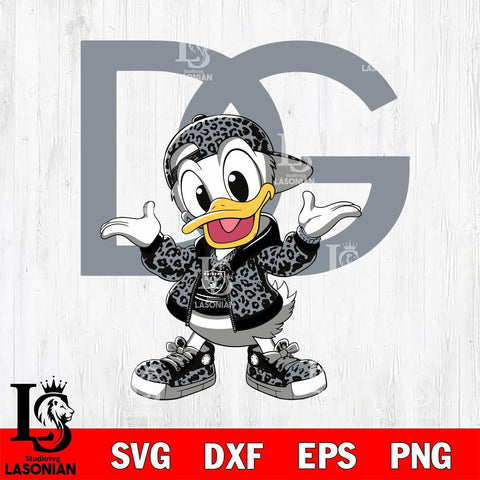 Las Vegas Raiders Dolce And Gabbana Donald Duck Disney Svg Eps Dxf Png File, Digital Download, Instant Download