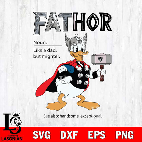 Las Vegas Raiders Donald Duck Fathor Sport Svg Eps Dxf Png File, NFL File Cut,Digital Download,Instant Download,Disney Svg Files