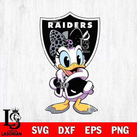 Las Vegas Raiders Fancy Daisy Duck Disney Svg Eps Dxf Png File, Digital Download, Instant Download