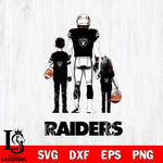 Las Vegas Raiders Father And Child Football SVG DXF EPS PNG FILE,NFL SVG, Father day Digital Download,Instant Download, Silhouette