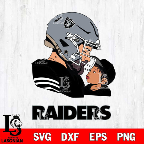 Las Vegas Raiders Father And Child Rugby SVG DXF EPS PNG FILE,NFL SVG, Father day Digital Download,Instant Download, Silhouette