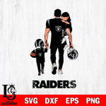 Las Vegas Raiders Father And Son Football SVG DXF EPS PNG FILE,NFL SVG, Father day Digital Download,Instant Download, Silhouette