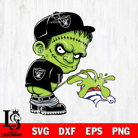 Las Vegas Raiders Frankenstein Piss On Denver Broncos Svg Eps Dxf Png File, Digital Download, Instant Download
