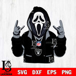 Las Vegas Raiders Ghostface Scream Football Halloween Svg Eps Dxf Png File, Digital Download, Instant Download