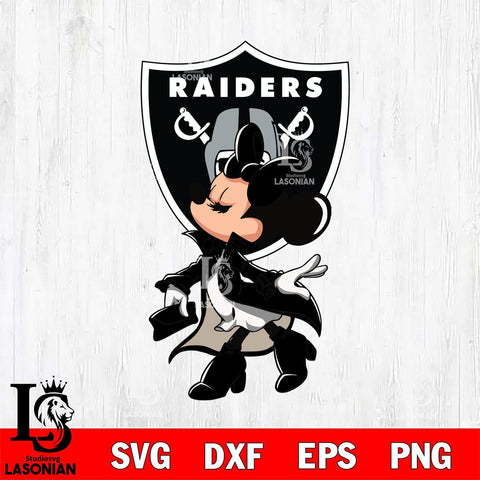 Las Vegas Raiders Glamorous Minnie Svg Eps Dxf Png File, Digital Download, Instant Download