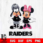 Las Vegas Raiders Goofy and Minnie mouse Football SVG DXF EPS PNG FILE,NFL Cricut ,Football Digital Download,Instant Download, Silhouette