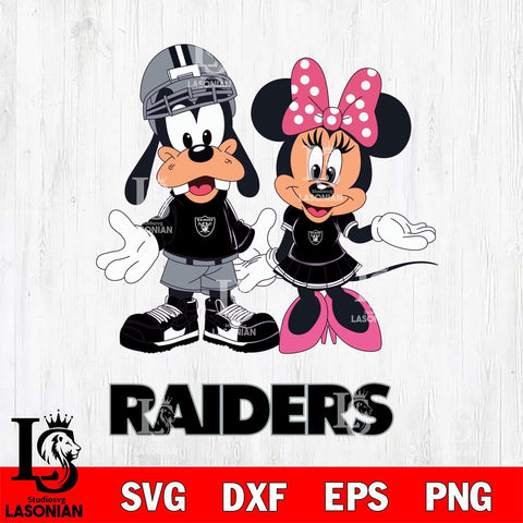 Las Vegas Raiders Goofy and Minnie mouse Football SVG DXF EPS PNG FILE,NFL Cricut ,Football Digital Download,Instant Download, Silhouette