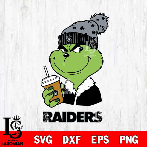 Las Vegas Raiders Grinch Christmas hat Svg Eps Dxf Png File, Digital Download, Instant Download