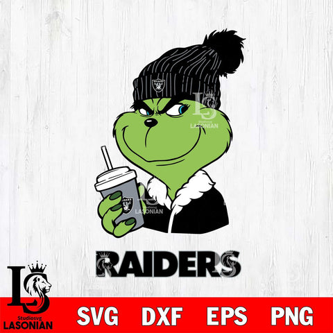 Las Vegas Raiders Grinch Cofffe Christmas Svg Eps Dxf Png File,Cricut svg files, Digital Download, Instant Download