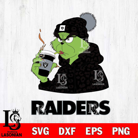 Las Vegas Raiders Grinch Leopard Christmas Svg Eps Dxf Png File,Cricut svg files, Digital Download, Instant Download
