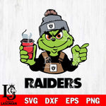 Las Vegas Raiders Grinch with coffee Svg Eps Dxf Png File, Digital Download, Instant Download