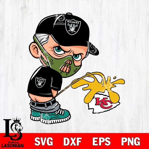 Las Vegas Raiders Hannibal Lecter Piss On Kansas City Chiefs Svg Eps Dxf Png File, Digital Download, Instant Download