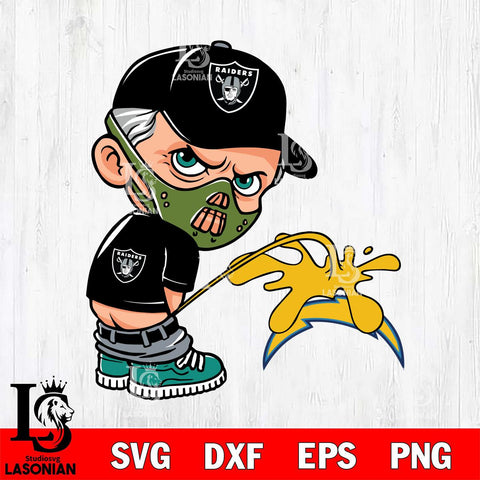 Las Vegas Raiders Hannibal Lecter Piss On Los Angeles Chargers Svg Eps Dxf Png File, Digital Download, Instant Download