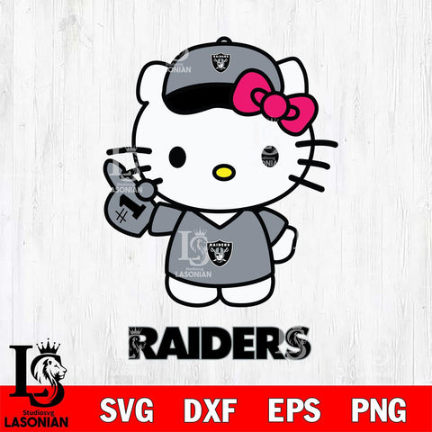 Las Vegas Raiders Hello Kitty Best Fan Svg Eps Dxf Png File, Digital Download, Instant Download