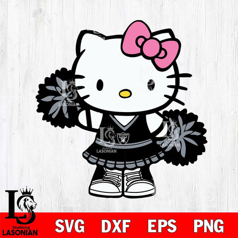 Las Vegas Raiders Hello Kitty Cheerleader 11 Svg Eps Dxf Png File, Digital Download, Instant Download