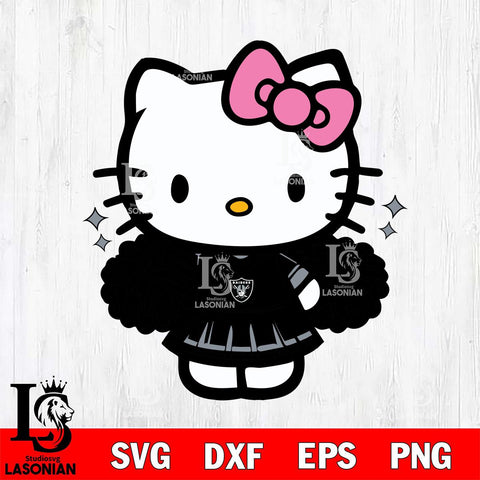 Las Vegas Raiders Hello Kitty Cheerleader Svg Eps Dxf Png File, Digital Download, Instant Download