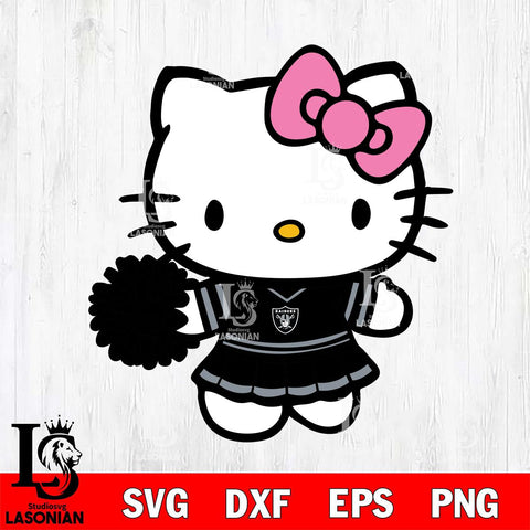 Las Vegas Raiders Hello Kitty Cheerleader 8 Svg Eps Dxf Png File, Digital Download, Instant Download