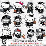 Las Vegas Raiders Hello Kitty NFL Bundle 12 Svg Eps Dxf Png File, Digital Download, Instant Download