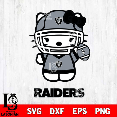 Las Vegas Raiders Hello Kitty Nfl 1 Svg Eps Dxf Png File, Digital Download, Instant Download