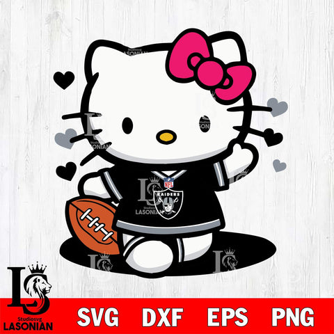 Las Vegas Raiders Hello Kitty sport 10 Svg Eps Dxf Png File, Digital Download, Instant Download
