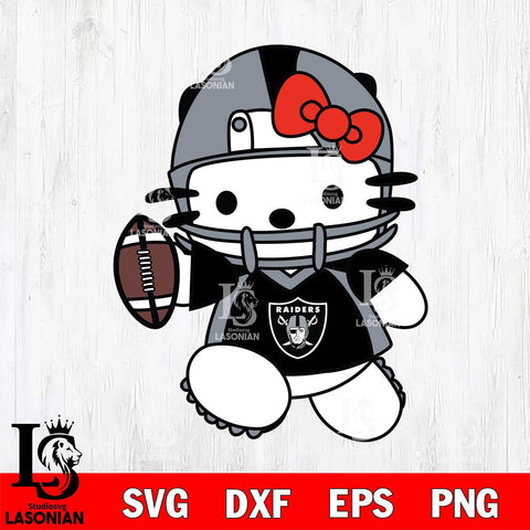 Las Vegas Raiders Hello Kitty sport 11 Svg Eps Dxf Png File, Digital Download, Instant Download