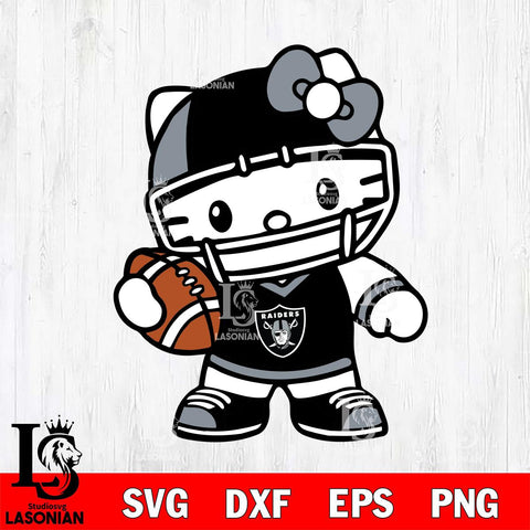 Las Vegas Raiders Hello Kitty sport 2 Svg Eps Dxf Png File, Digital Download, Instant Download