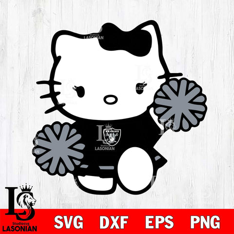 Las Vegas Raiders Hello Kitty sport 4 Svg Eps Dxf Png File, Digital Download, Instant Download