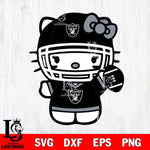 Las Vegas Raiders Hello Kitty sport 6 Svg Eps Dxf Png File, Digital Download, Instant Download
