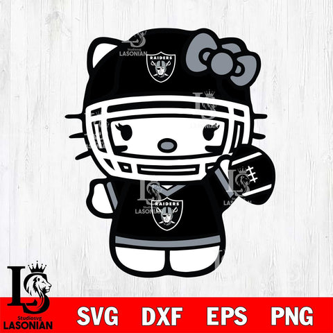 Las Vegas Raiders Hello Kitty sport 6 Svg Eps Dxf Png File, Digital Download, Instant Download
