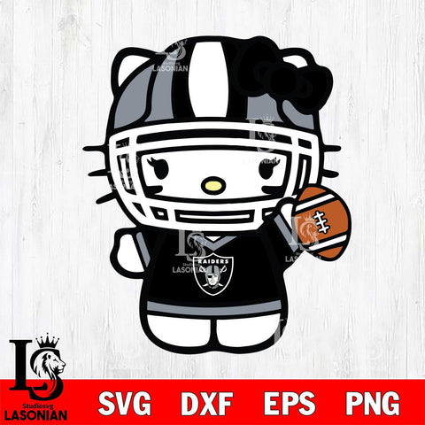Las Vegas Raiders Hello Kitty sport 9 Svg Eps Dxf Png File, Digital Download, Instant Download