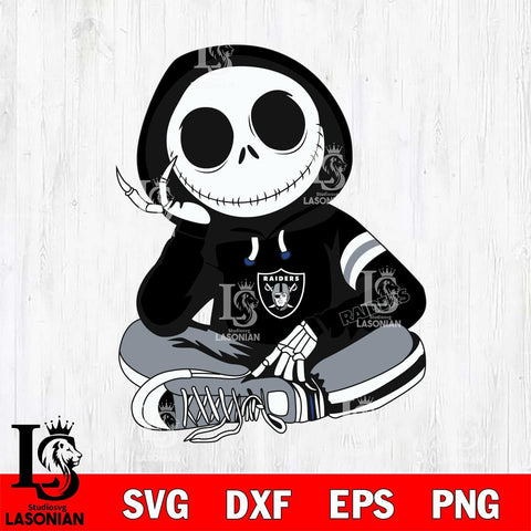 Las Vegas Raiders Jack Skellington halloween Svg Eps Dxf Png File, Digital Download, Instant Download
