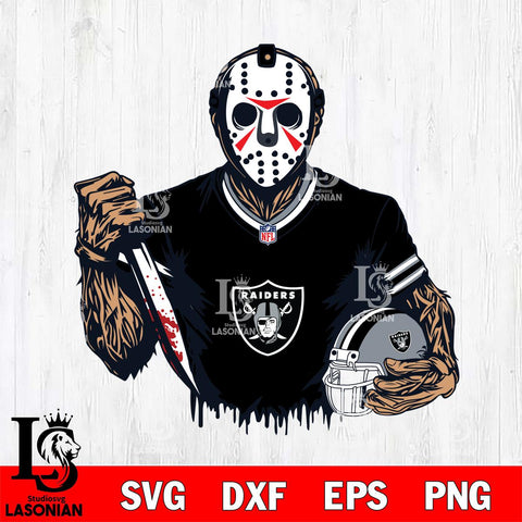 Las Vegas Raiders Jason Voorhees Horror 5 Svg Eps Dxf Png File, NFL svg, Digital Download, Instant Download