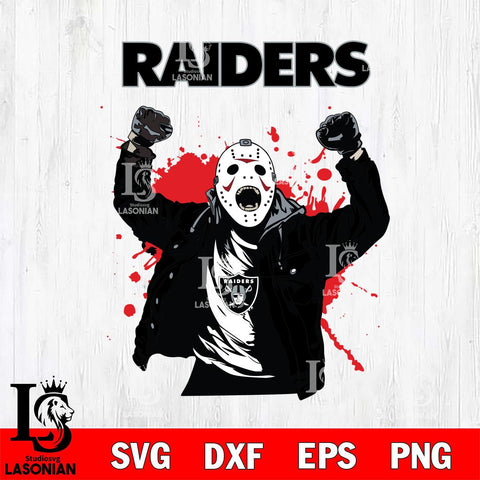 Las Vegas Raiders Jason Voorhees Horror Halloween 3 Svg Eps Dxf Png File, Digital Download, Instant Download