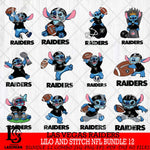 Las Vegas Raiders Lilo and stitch Sport NFL Bundle 12 SVG DXF EPS PNG FILE,Bundle Stitch File Cut,NFL Digital Download,Instant Download, Silhouette