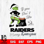 Las Vegas Raiders Merry kissmyass grinch Svg Eps Dxf Png File,NFL Svg Files,Digital Download,Sublimation,Instant Download