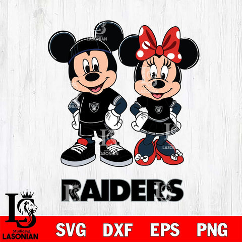 Las Vegas Raiders Mickey And Minnie Rugby Svg Eps Dxf Png File, NFL svg , Digital Download , Instant Download, Cricut File