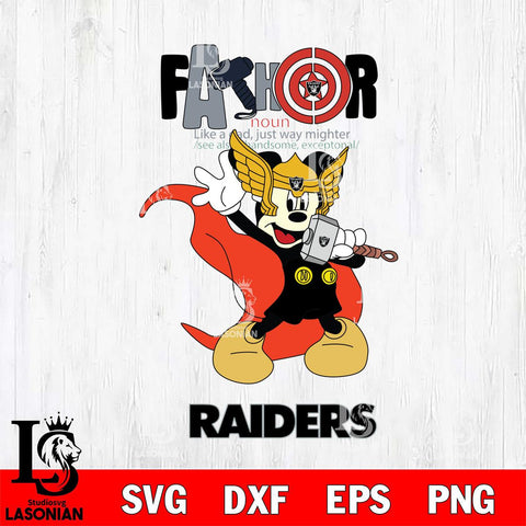 Las Vegas Raiders Mickey Father Sport Svg Eps Dxf Png File, NFL File Cut,Digital Download,Instant Download,Disney Svg Files