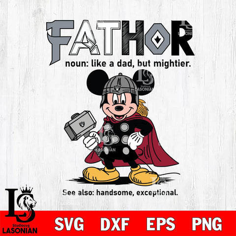 Las Vegas Raiders Mickey Fathor Sport Svg Eps Dxf Png File, NFL File Cut,Digital Download,Instant Download,Disney Svg Files