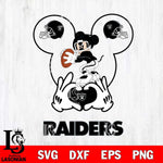 Las Vegas Raiders Mickey Heart Rugby Svg Eps Dxf Png File, Digital Download ,Instant Download, Cricut File
