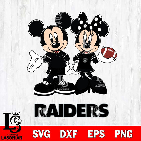 Las Vegas Raiders Mickey Minnie Football Svg Eps Dxf Png File, NFL svg , Digital Download , Instant Download, Cricut File