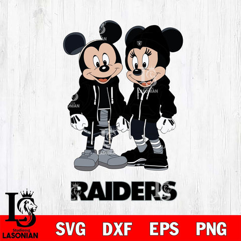 Las Vegas Raiders Mickey Minnie Mouse Rugby Svg Eps Dxf Png File, Bundle NFl svg , File Cut , Digital Download , Instant Download, Laser Cut Svg Files