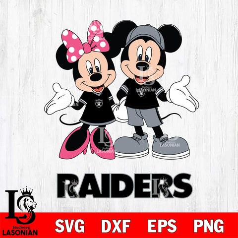 Las Vegas Raiders Mickey Minnie Mouse Sport Svg Eps Dxf Png File, Bundle NFl svg , File Cut , Digital Download , Instant Download, Laser Cut Svg Files