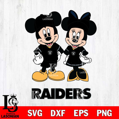 Las Vegas Raiders Mickey Minnie Rugby Svg Eps Dxf Png File, Bundle NFl svg , File Cut , Digital Download , Instant Download, Laser Cut Svg Files