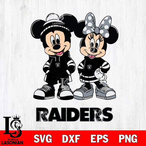 Las Vegas Raiders Mickey Minnie Rugby Hoodie Svg Eps Dxf Png File, Bundle NFl svg , File Cut , Digital Download , Instant Download, Laser Cut Svg Files