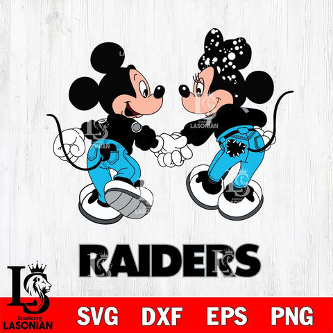 Las Vegas Raiders Mickey Minnie Valentine Rugby Svg Eps Dxf Png File, Digital Download ,Instant Download, Cricut File