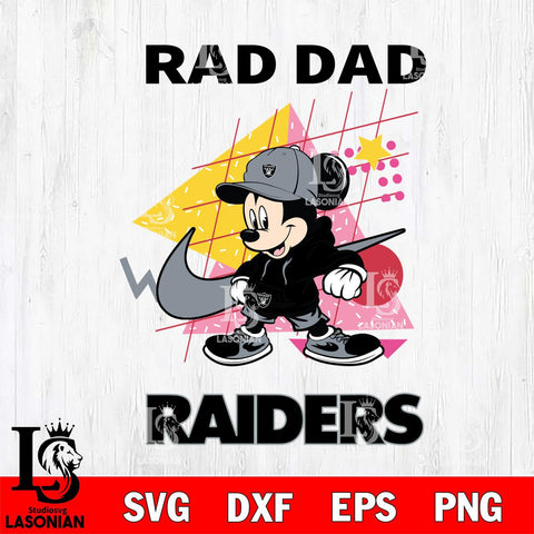 Las Vegas Raiders Mickey Mouse Rad Dad SVG DXF EPS PNG FILE, Disney Father day File Cut,Digital Download,Instant Download,Disney Svg Files