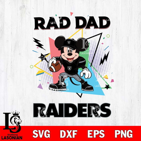 Las Vegas Raiders Mickey Mouse Sport Rad Dad SVG DXF EPS PNG FILE, Disney Father day File Cut,Digital Download,Instant Download,Disney Svg Files