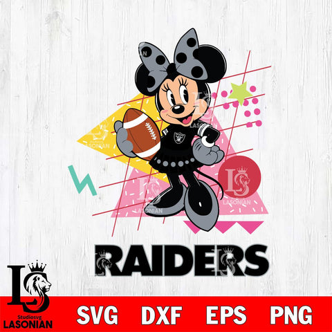 Las Vegas Raiders Minnie Mouse Sport SVG DXF EPS PNG FILE, Disney Father day File Cut,Digital Download,Instant Download,Disney Svg Files